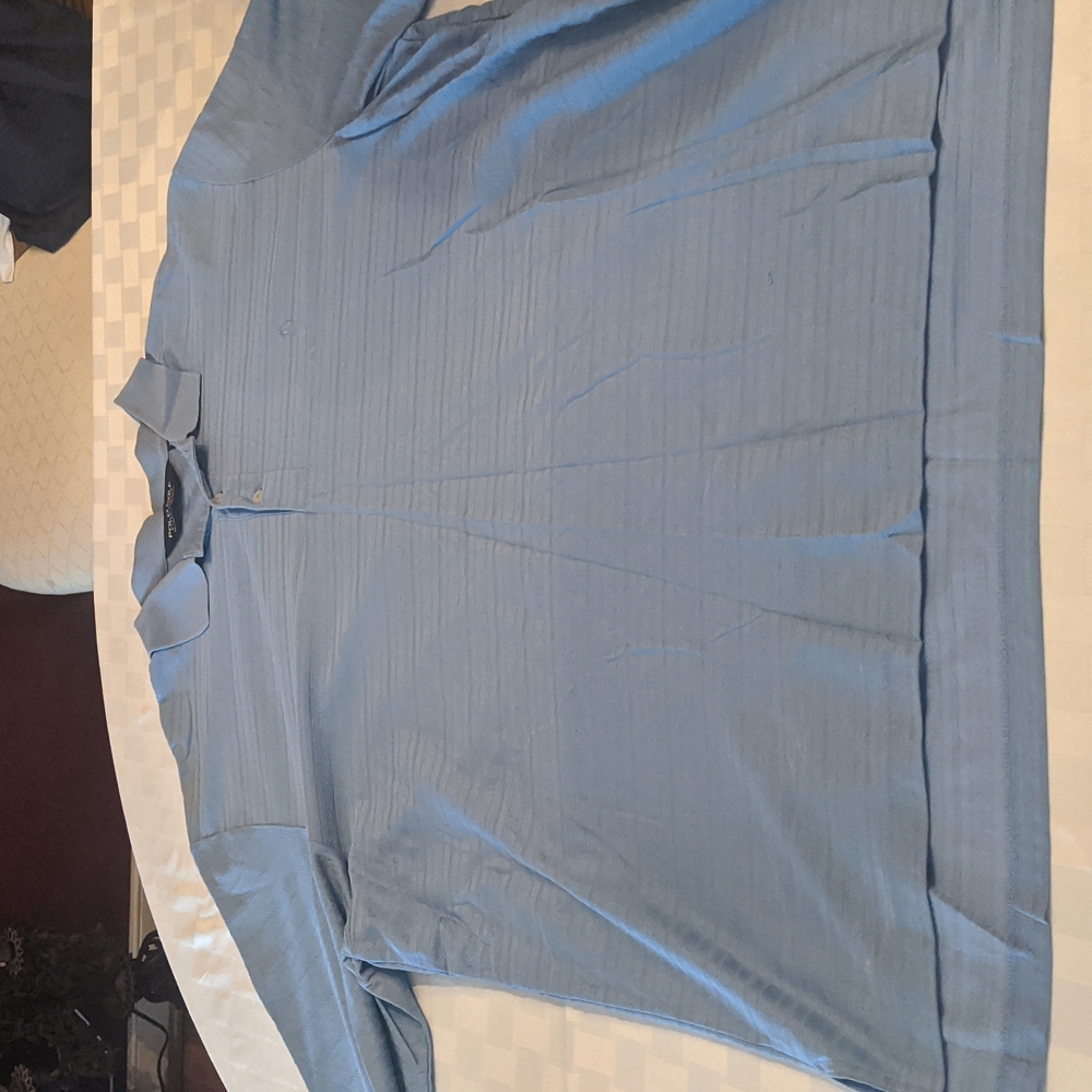 Polo Golf Baby Blue Stripe Pima Cotton XXL